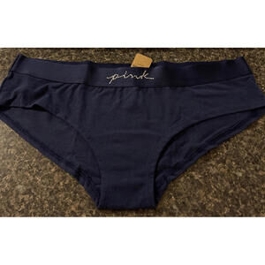 Victorias Secret PINK Womens XL Set of 4 Blue BLING Hipster Panties NEW! A5358
